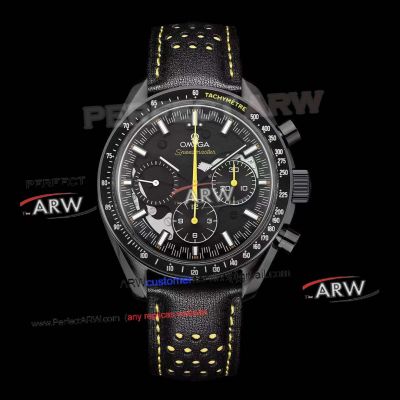 Omega Speedmaster Apollo 8 Dark Side of the Moon Black Yellow Chronograph Swiss 7750 Replica Watch 